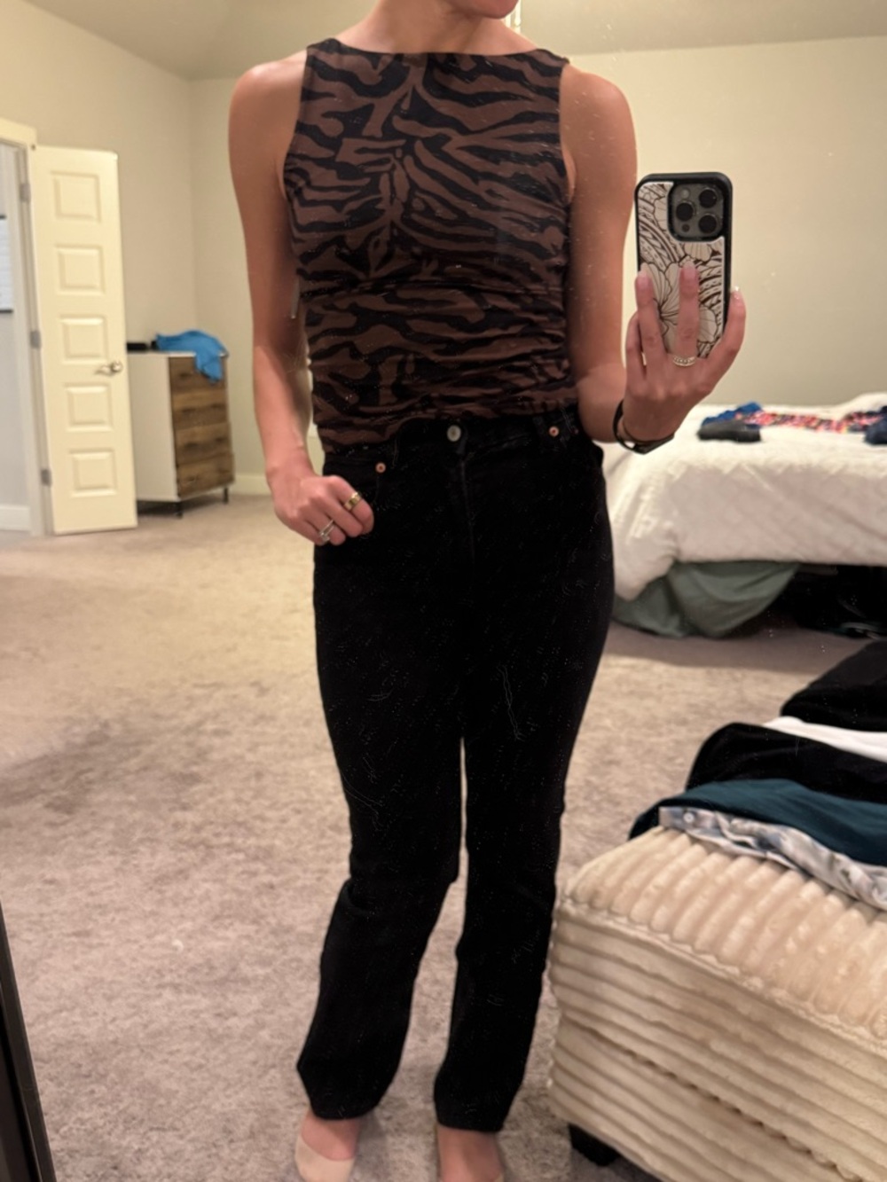 Abercrombie black high-waisted jeans